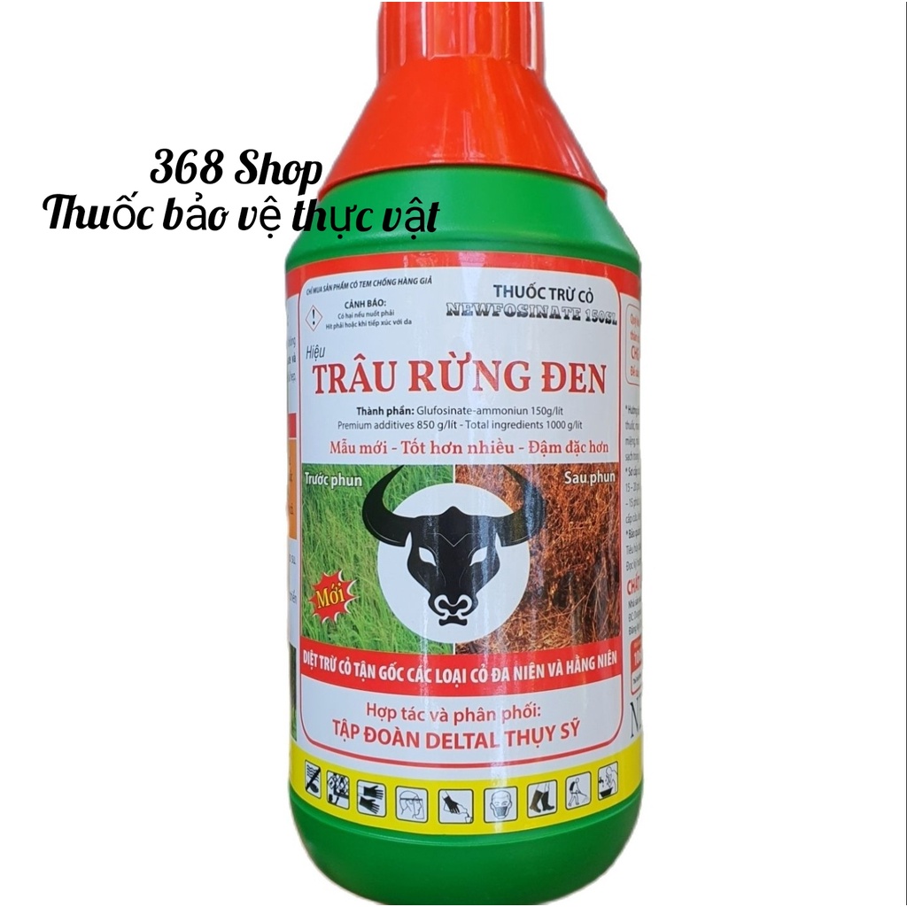 💎Thuốc trừ cỏ Newfosinate 150SL TRÂU RỪNG ĐEN  📛Diệt trừ các loại cỏ Đa Niên và Hằng Niên TRÂU ĐEN