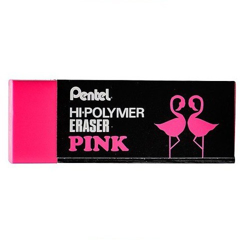 Gôm tẩy bút chì Pentel Hi-Polymer -  Màu hồng (viên nhỏ)