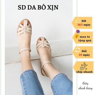 Giày sandal da bò mũi rọ - THENYSMILE - Spi