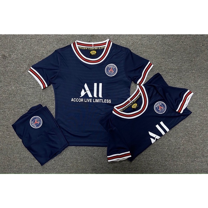 BỘ QUẦN ÁO BÓNG ĐÁ TRẺ EM THUN THÁI CLB PSG MẪU MỚI 2020