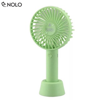 Quạt Sạc Mini Có Đế Kèm Đèn Pin