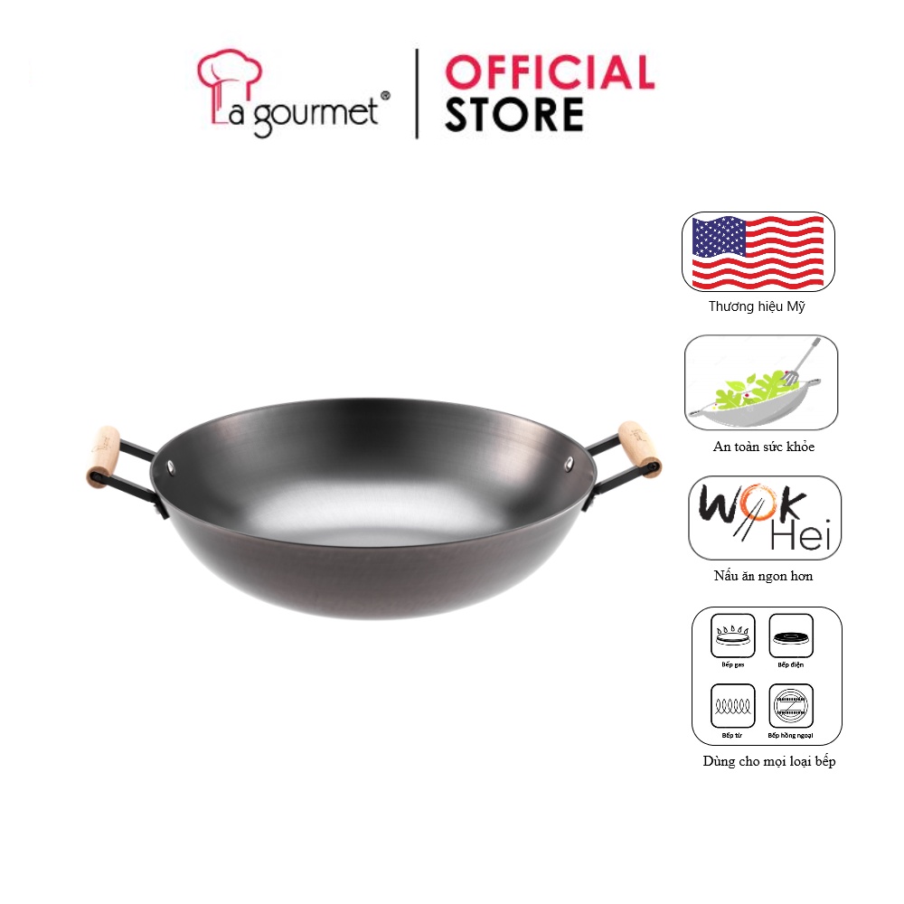 Chảo Gang Lagourmet Nitrigan 347671 - 36cm Healthy Cook Ware