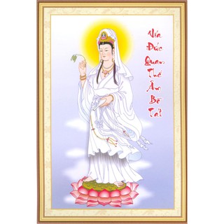 Tranh Thêu Chữ Thập 3D Vía Đức Quan Thế Âm Bồ Tát 333018 (KHÁCH TỰ THÊU) KT:45X66CM