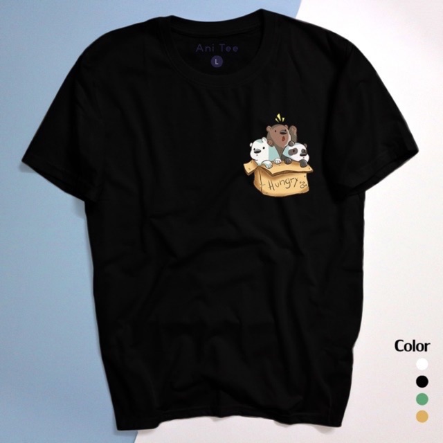 [UNISEX] Áo Thun 100% Cotton WeBareBears Hungry