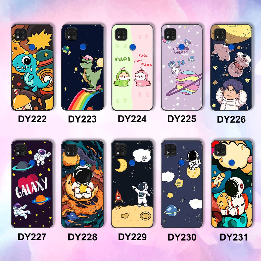 Ốp lưng ép kính Xiaomi Redmi 9C/ Redmi 9C NFC/ Redmi Poco C3 dễ thương