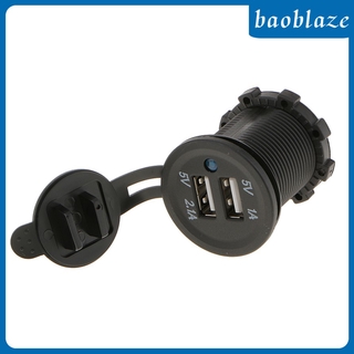 Ổ cắm sạc usb 12v 5v 2.1a chống nước cho xe hơi / xe máy
