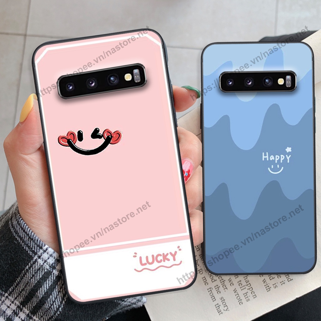 Ốp lưng Samsung S10 / S10 5G / S10 Plus / S10+ / S10e mặt cười, họa tiết caro đơn giản đẹp cute