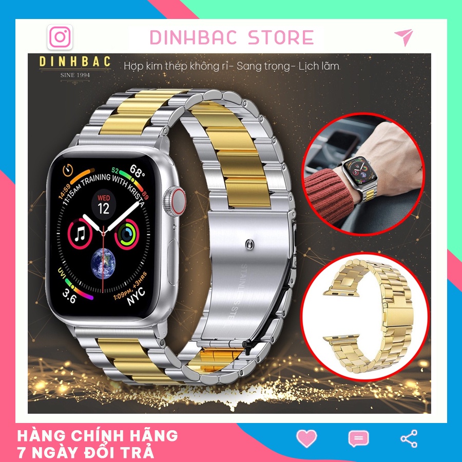 Dây đồng hồ apple watch hợp kim không rỉ đẳng cấp sang trọng dây đồng hồ seri 6/5/4/3/2/1