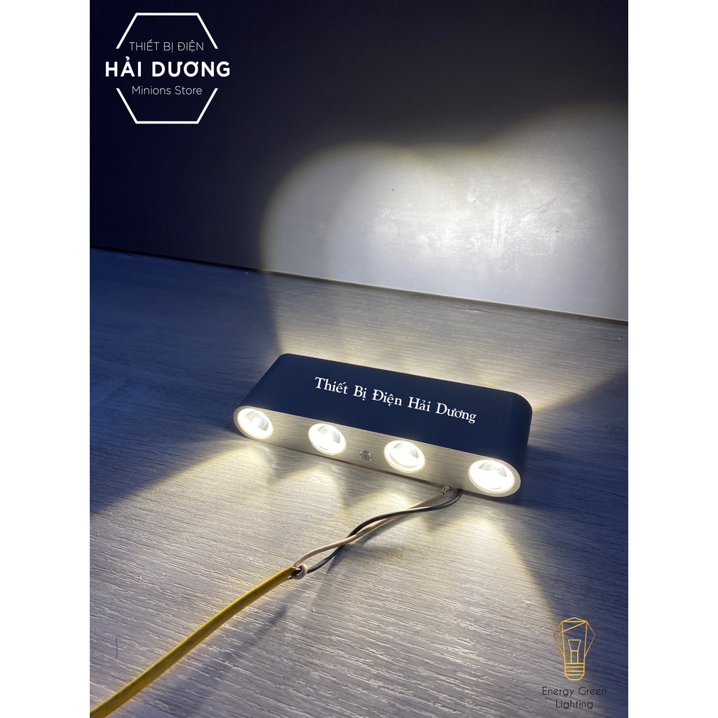 Đèn Hắt Tường 2 Đầu Chiếu Sáng DT-168 6w - DT-169 8w Ánh Sáng Trắng/Vàng - Led Siêu Sáng - Bảo hành 1 năm