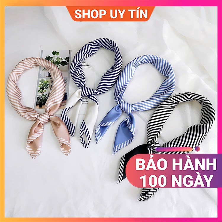 Khăn lụa vuông quàng choàng cổ nữ 70 70x70cm turban bandana trùm đầu đẹp cao cấp làm áo yếm nhiều kiểu dáng