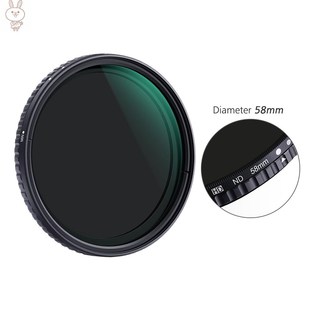Only♥K&F CONCEPT 58mm Ultra-thin Adjustable Variable Neutral Density ND Filter Fader ND2-ND32 for Camera Lens for Cameras