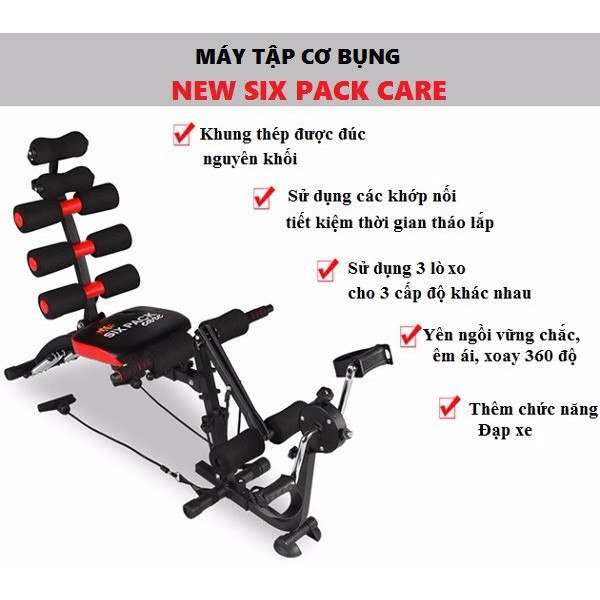 Máy tập cơ bụng New Six Pack Care thế hệ mới hàng chuẩn bảo hành 12 tháng -giadunghn1