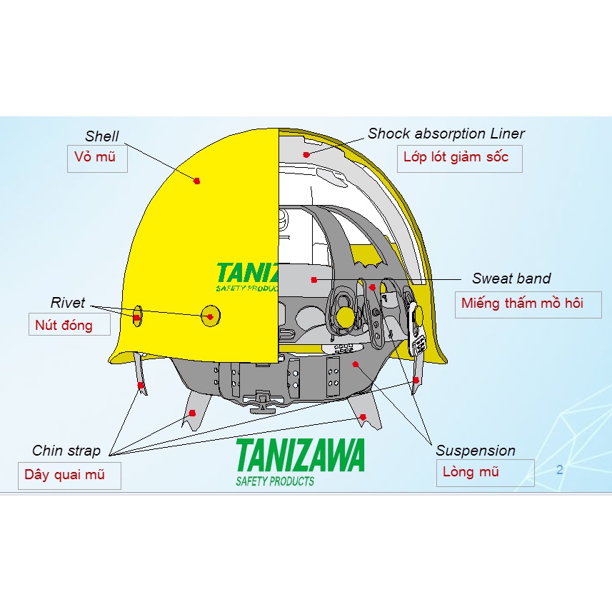 Mũ bảo hộ Nhật Bản Tanizawa ST#0169 EPA -