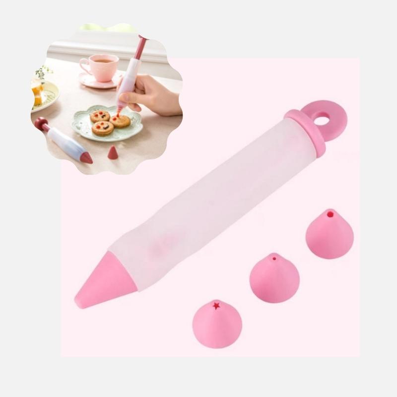 Bút Viết Chữ Trang Trí Bánh Kem, bơm được Socola và kem Tiện Dụng Cho Nhà Bếp
