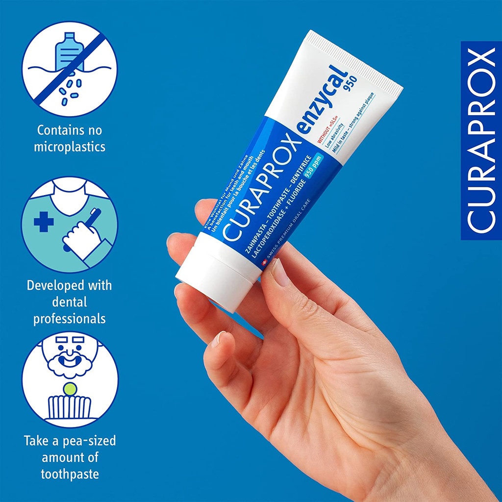 Kem đánh răng Curaprox Enzycal 950 ngừa sâu răng 75ml