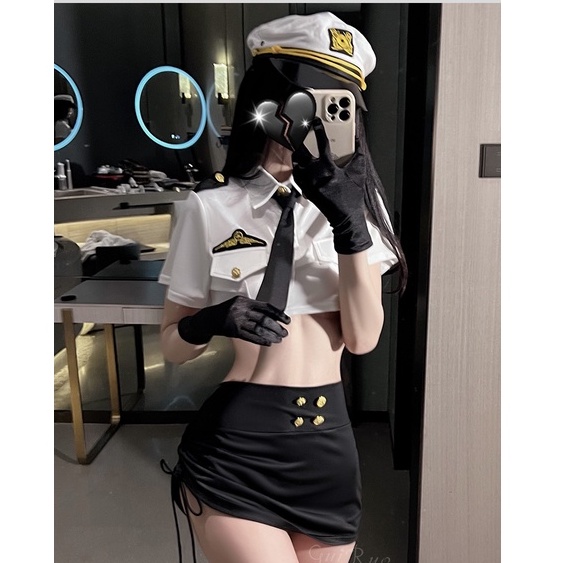 Cosplay nữ cảnh sát siêu gợi cảm - váy ngủ hóa trang police công an