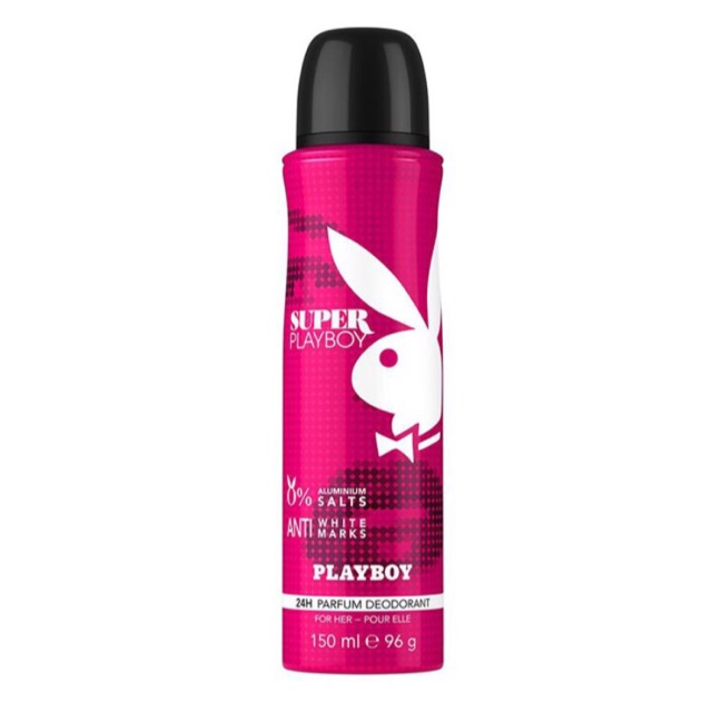 XỊT KHỬ MÙI TOÀN THÂN Nữ-PLAYBOY Super Playboy-TÂY BAN NHA-150 ml.