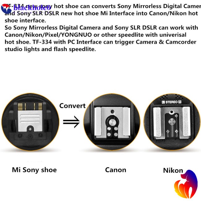 YONGNUO CANON NIKON Ngàm Gắn Đèn Flash BH TF-334 Cho Máy Ảnh Sony Mi A7 A7RII A7II