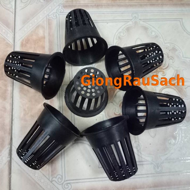 1200 Rọ Nhựa Trồng Thủy Canh Đen 65*65mm Dùng Mũi Khoan 55mm