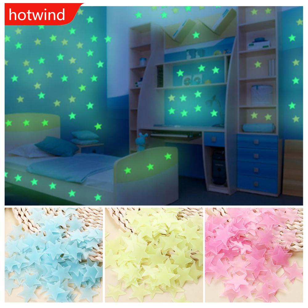 Set 40/70 Sticker Ngôi Sao Dạ Quang Dán Tường Trang Trí Phòng Ngủ Cho Bé N6X5