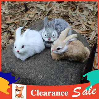 Mô hình thỏ bông giống thật mini dễ thương sáng tạo 15cm