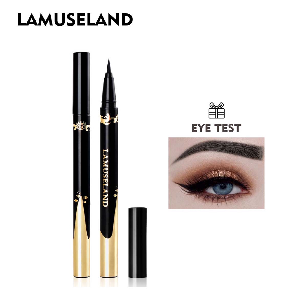 LAMUSELAND Makeup Lip Gloss and Waterproof Black Eyeliner Pen LAS402 Set 12Pcs/Set | BigBuy360 - bigbuy360.vn