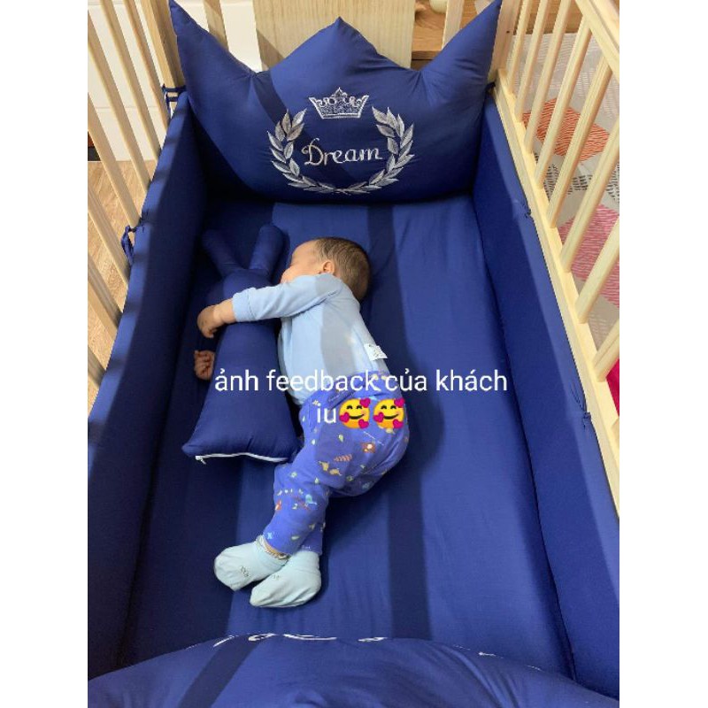 combo quây cũi, ga chun, gối, thỏ ôm