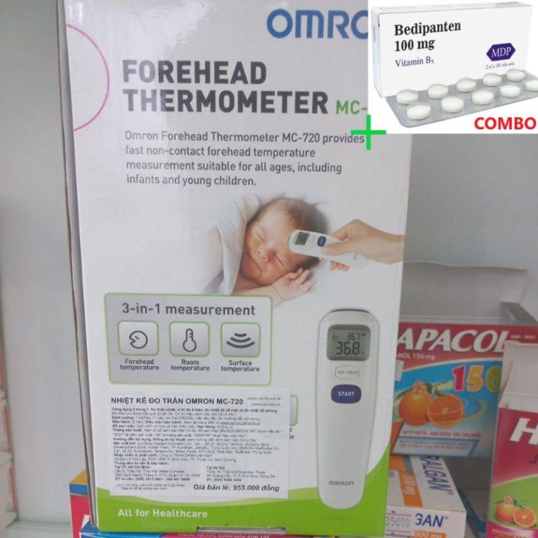 Combo Bedipanten 100mg +  NHIỆT KẾ HỒNG NGOẠI ĐO TRÁN Omron MC - 720