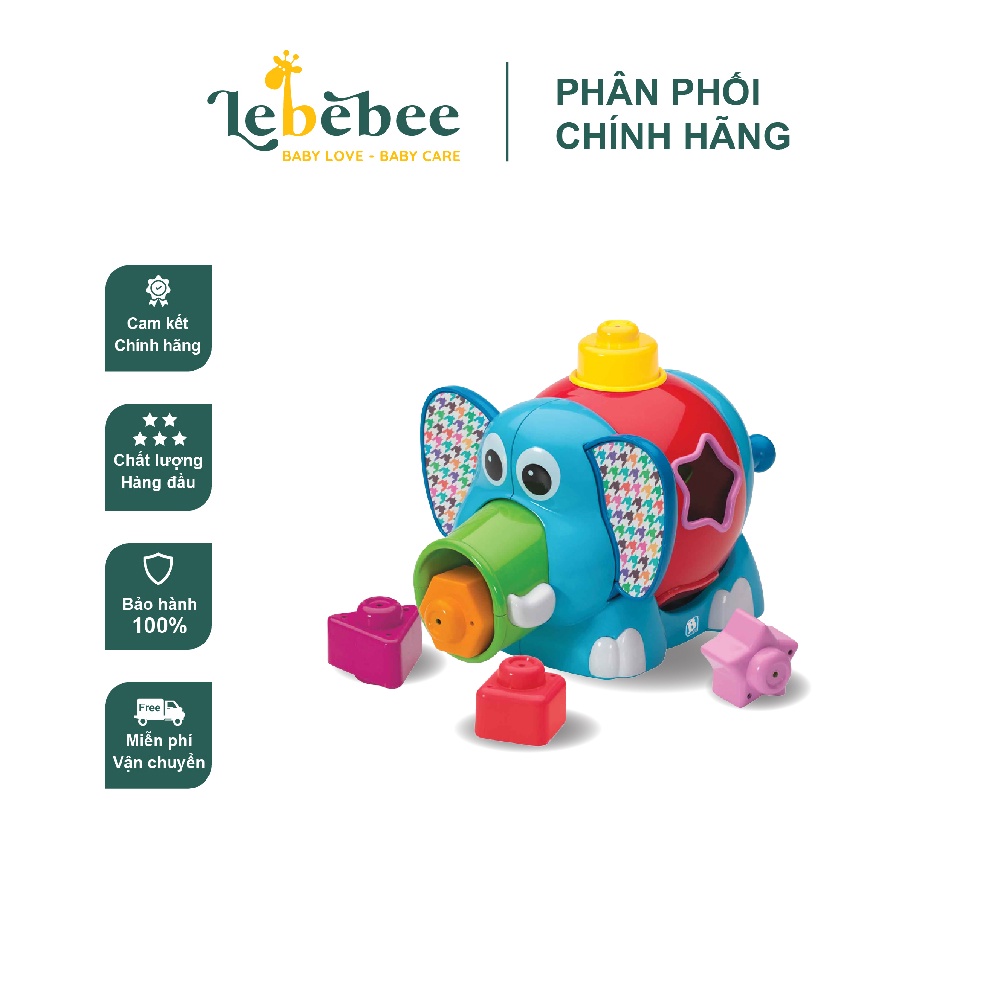 Đồ chơi Infantino - Jumpo shape sorter - đồ chơi thả khối hình voi