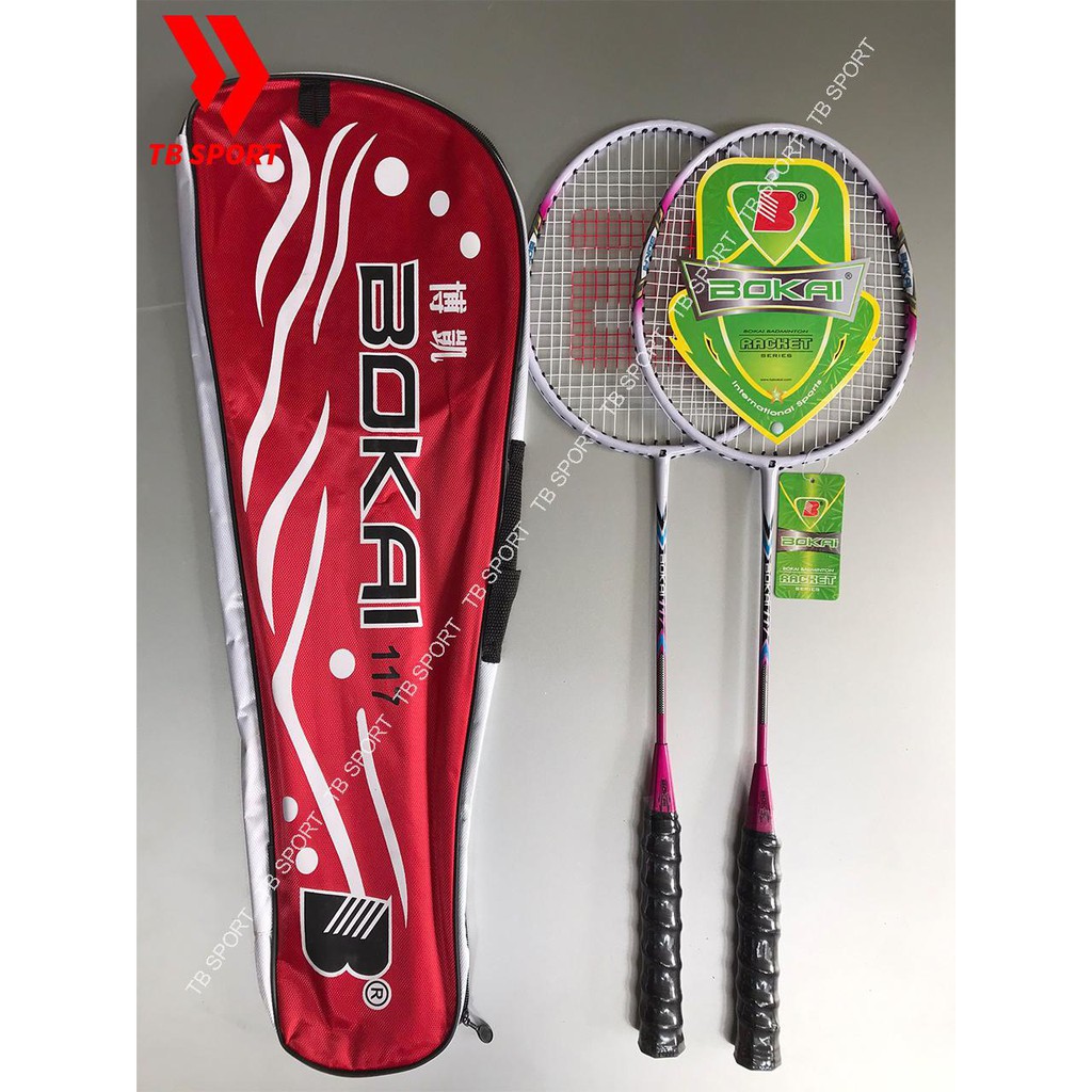 Bộ Vợt cầu lông 117 Tặng kèm hộp cầu lông 6 quả Bokai