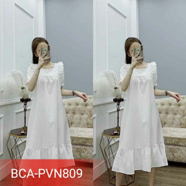 Váy bầu cánh tiên chất đũi phom rộng (45-75kg) nhiều màu