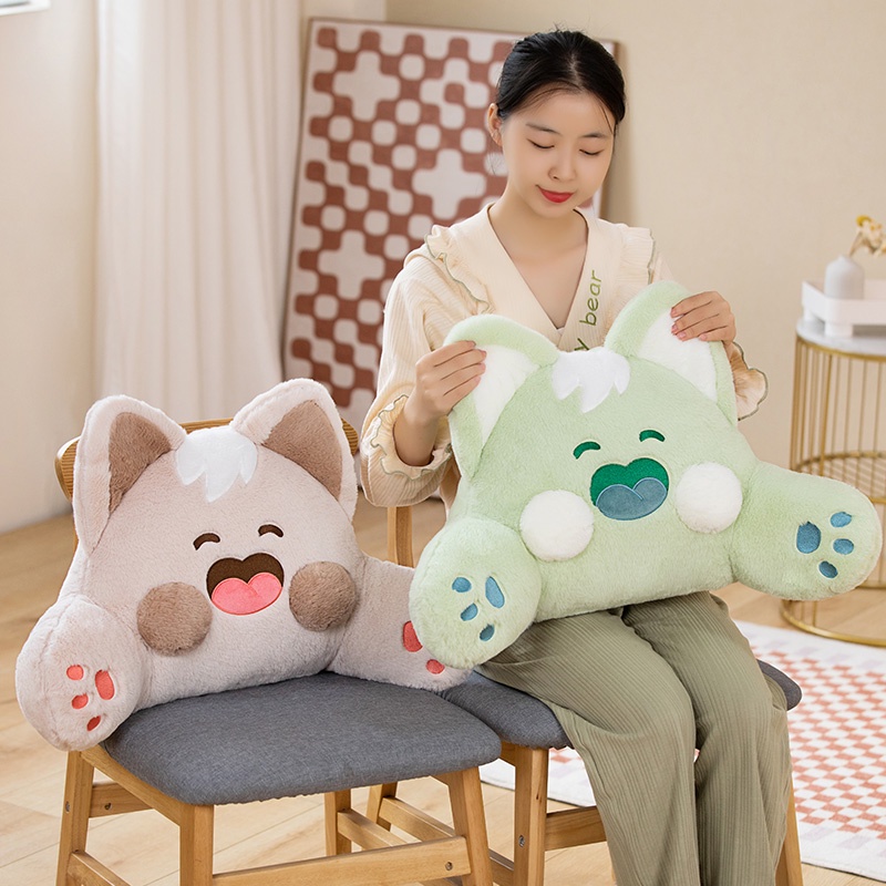 Gối Tựa Lưng Hình Chú Mèo Doodle Đáng Yêu Cho Ghế Sofa