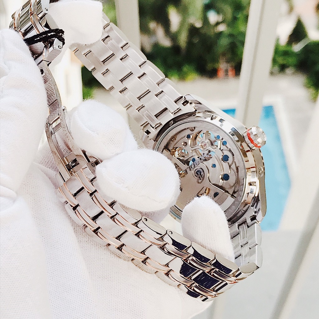 Đồng Hồ Nam Huboler Automatic Demi Xanh Rose Gold Chính Hãng 44mm