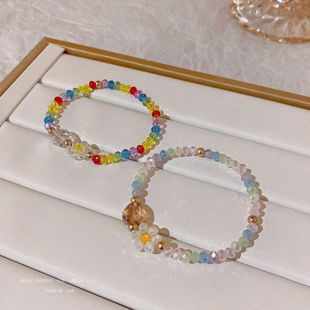 Vòng Tay Chuỗi Hạt Phối Hoa Phong Cách Bohemian WMES15H|Trang Sức Vòng Đeo Tay Thời Trang Sành Điệu Cho Nữ