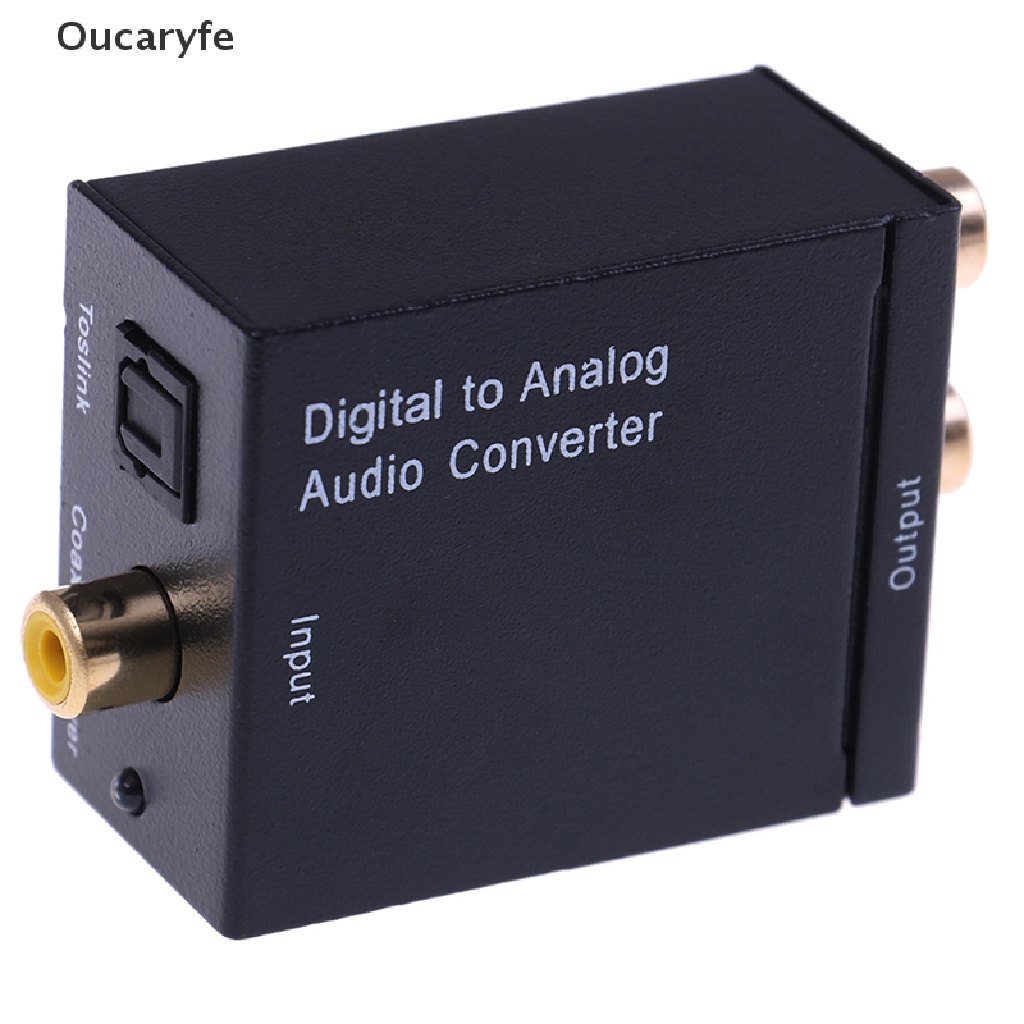 Oucaryfe Optical coaxial toslink digital to analog audio converter adapter RCA L/R VN
