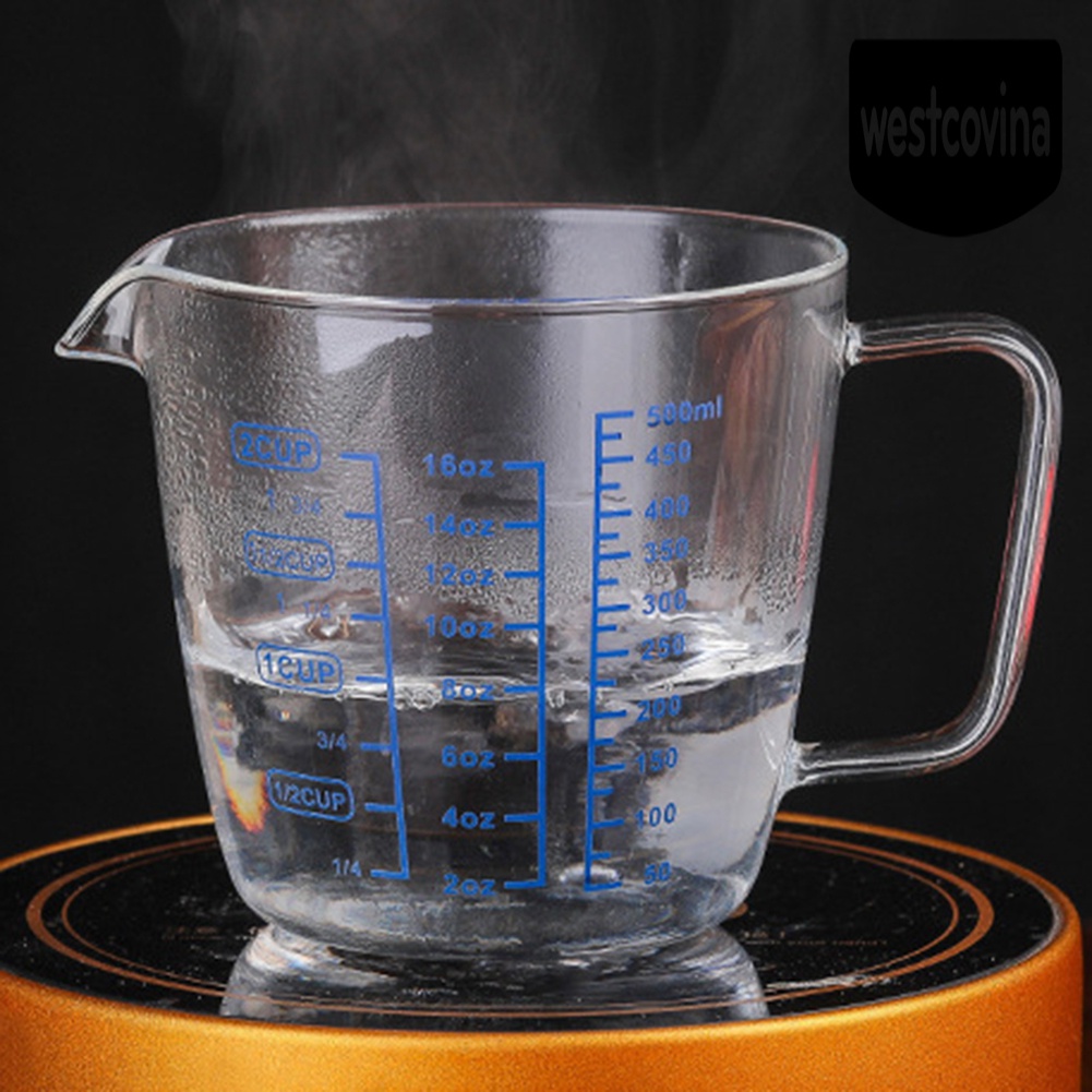 [Hot]☀ Dụng Cụ Đo Lường Thực Phẩm Bằng Kính Chịu Nhiệt 250ml / 500ml