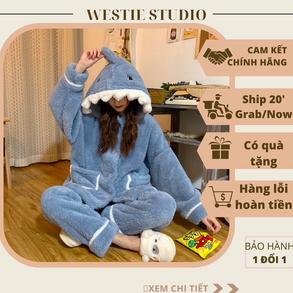 Bộ Ngủ Lông Cá Mập WESTIE