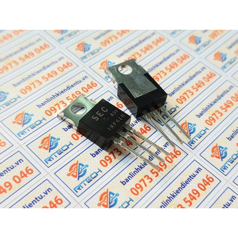 [combo 3 chiếc ] IRF610 Mosfet kênh N 3.3A 200V TO-220