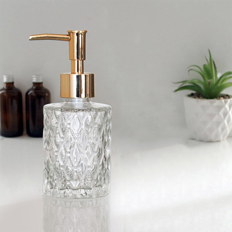Bình đựng xà phòng rửa tay bằng thủy tinh 160ml kèm đầu bơm tiện dụng