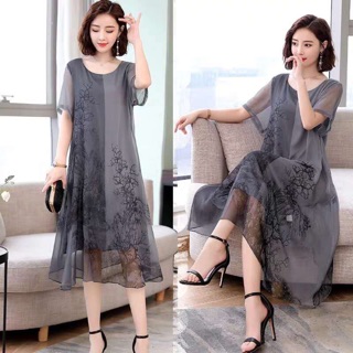 Váy đầm trung niên nữ mẫu mới nhất 2019