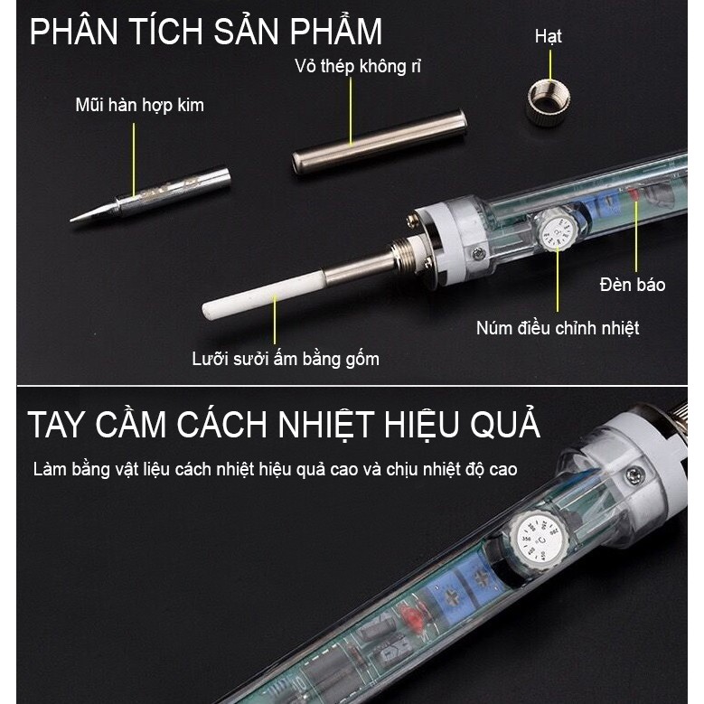 Mỏ Hàn Điều Chỉnh Nhiệt Độ NO 907 220V 60W