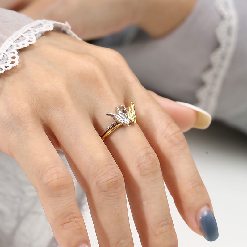 Nhẫn Hở Hóa Trang Kamen Rider Bằng Kim Loại Thời Trang Cho Cặp Đôi