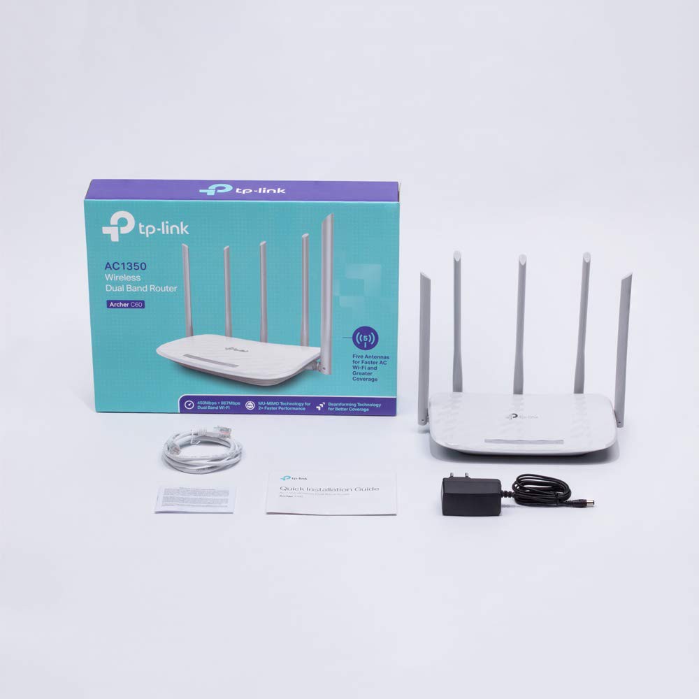 Bộ phát TPLINK Băng tần kép Wi-Fi AC1350 Archer C60 | BigBuy360 - bigbuy360.vn
