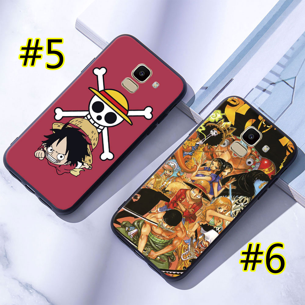 Ốp Điện Thoại Dẻo Viền Đen Họa Tiết One Piece Cho Samsung Galaxy J2 Pro/J4/J6/J8 2018 Plus/J4+/J6+