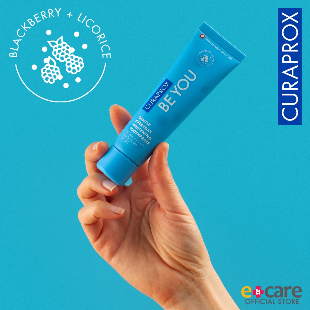 Kem đánh răng Curaprox BE YOU trắng răng tự nhiên 60ml [Dâu đen + Cam thảo]