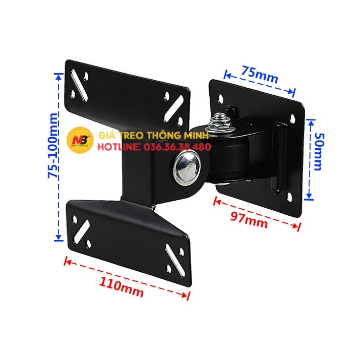 [Trục Thép ] Giá Treo Màn Hình Máy Tính F01 17 - 32 Inch / Xoay 180 Độ ( Gắn Tường ) | BigBuy360 - bigbuy360.vn