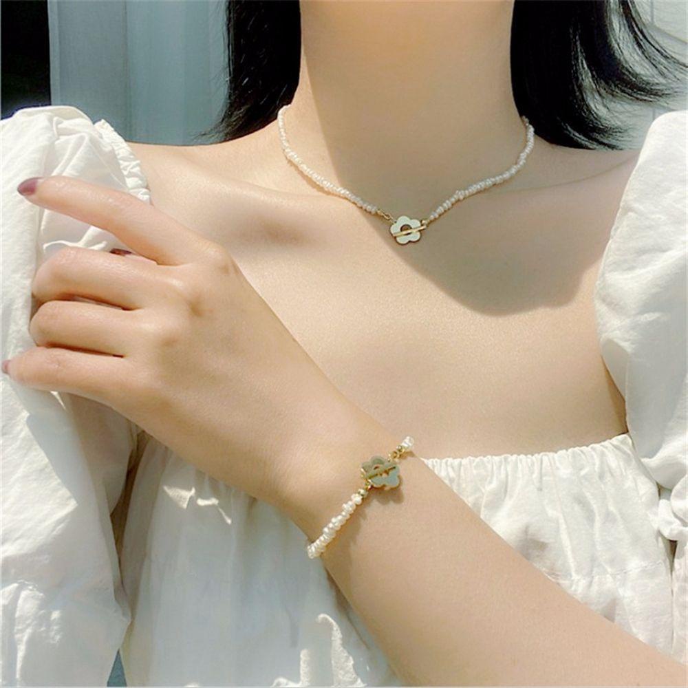 Vòng Tay Chuỗi Hạt Bằng Kim Loại Phong Cách Hàn Quốc Sang Trọng Cho Nữ