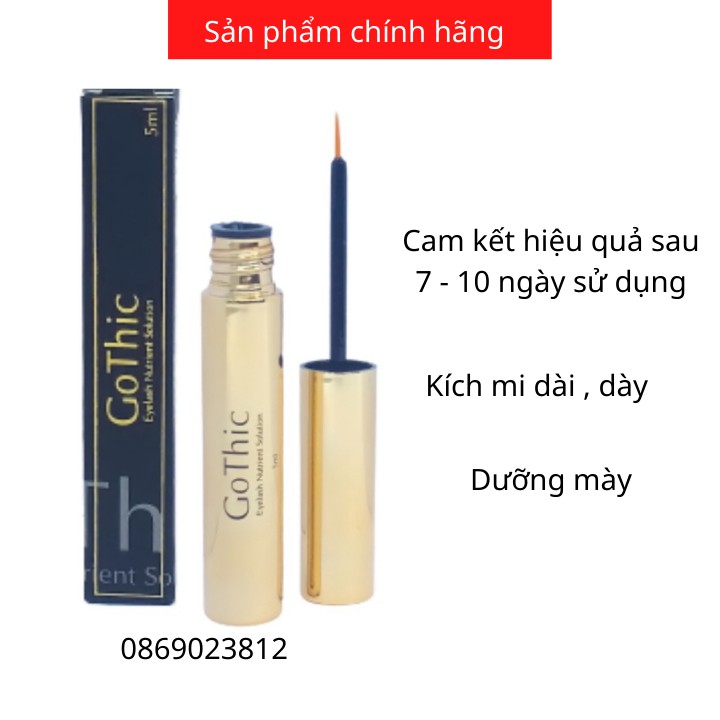 Dưỡng mi Gothic kích thích lông mi , lông mày mọc dài , dày hơn , cam kết an toàn ,  hiệu quả