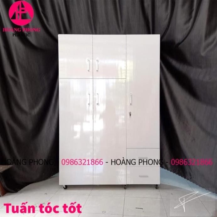 Tủ quần áo Người lớn Nhựa đài loan 1m22 x 1m85 Màu trắng 3 cánh  Cao cấp bảo hành 2 năm Miễn phí vận chuyển | BigBuy360 - bigbuy360.vn