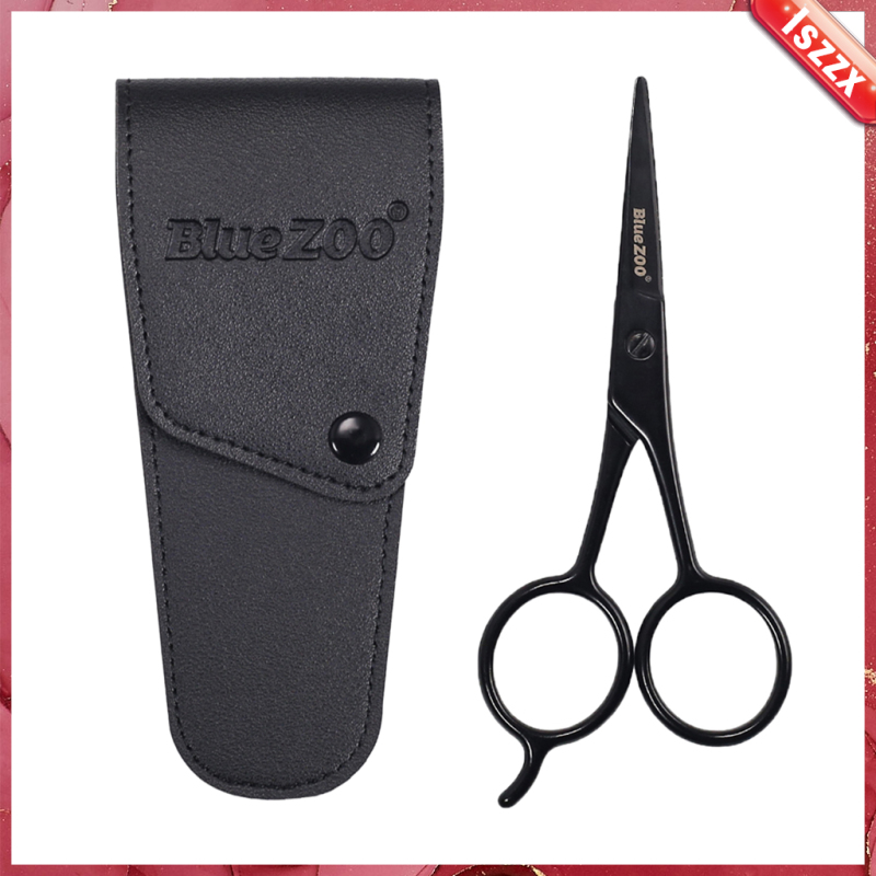 Men Women, Professional Barber Salon Edge Hair Cutting Scissors/Shears, Stainless Steel Beard Mustache Scissors, For Grooming and Trimming Facial Hair